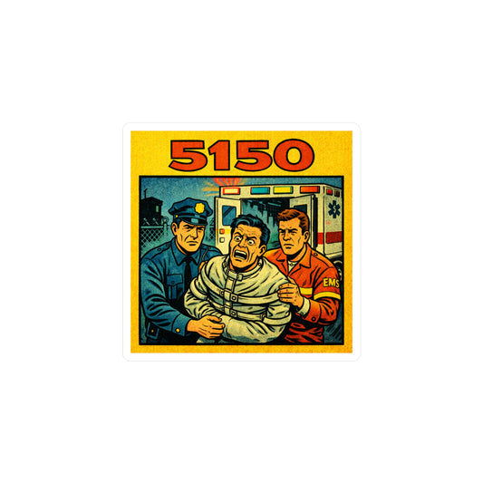 Kiss-Cut Vinyl Decal — Retro Emergency Rescue 5150 Sticker