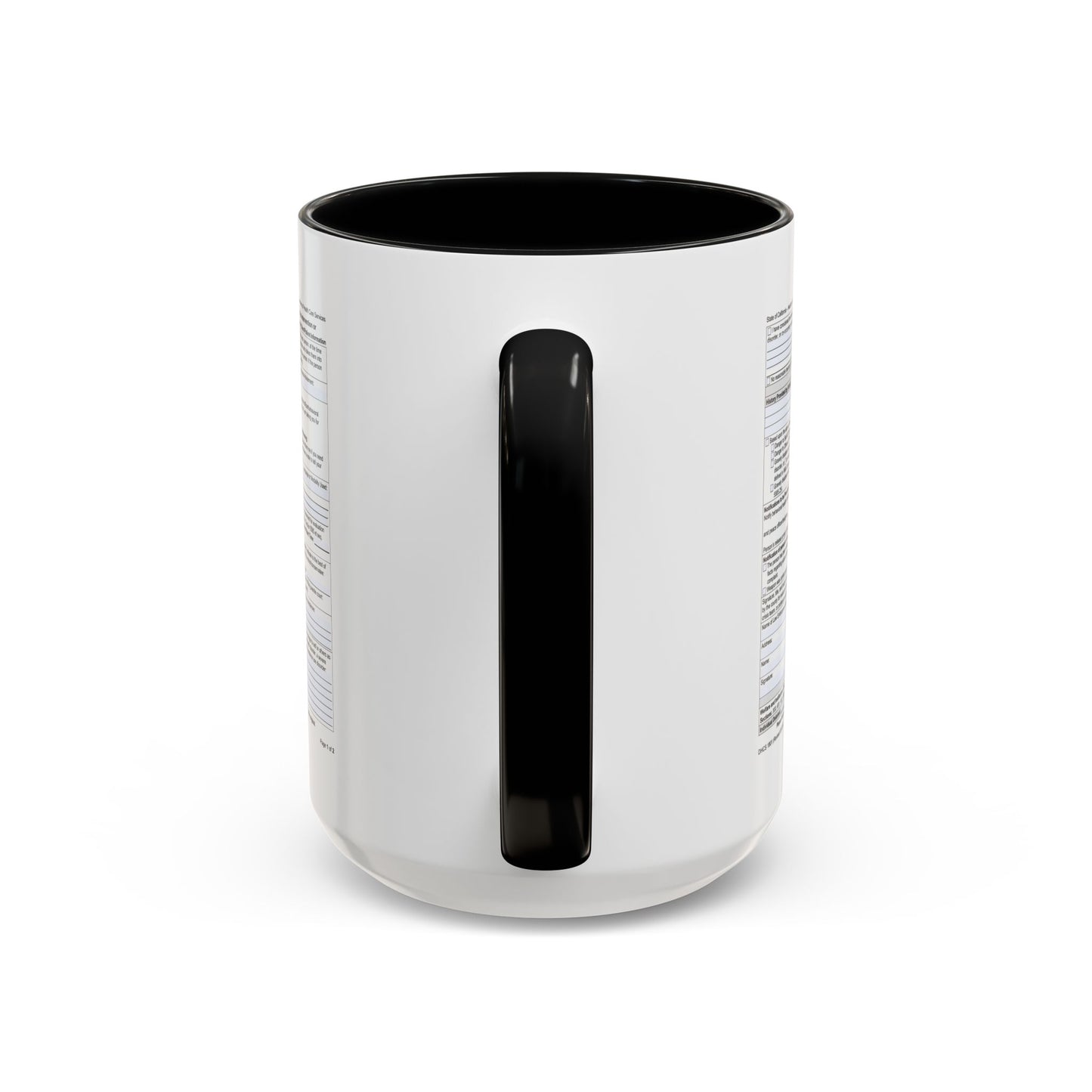 Coffee Mug with California WIC 5150 criteria — Novelty Accent Mug (11/15 oz)