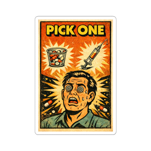 5150 Hospital Sticker — Funny Psychiatric Injection & Pill Humor Kiss-Cut Sticker