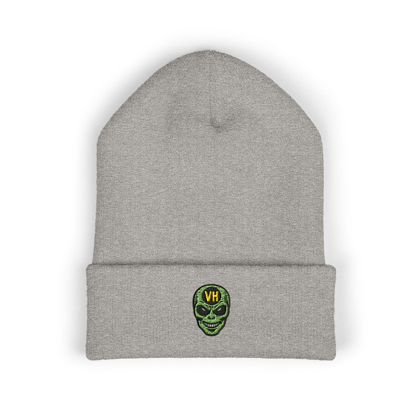 Schizo Alien Comic Beanie — '5150' Psychiatric Nurse & Social Worker Dark Humor Embroidered Cuffed Beanie