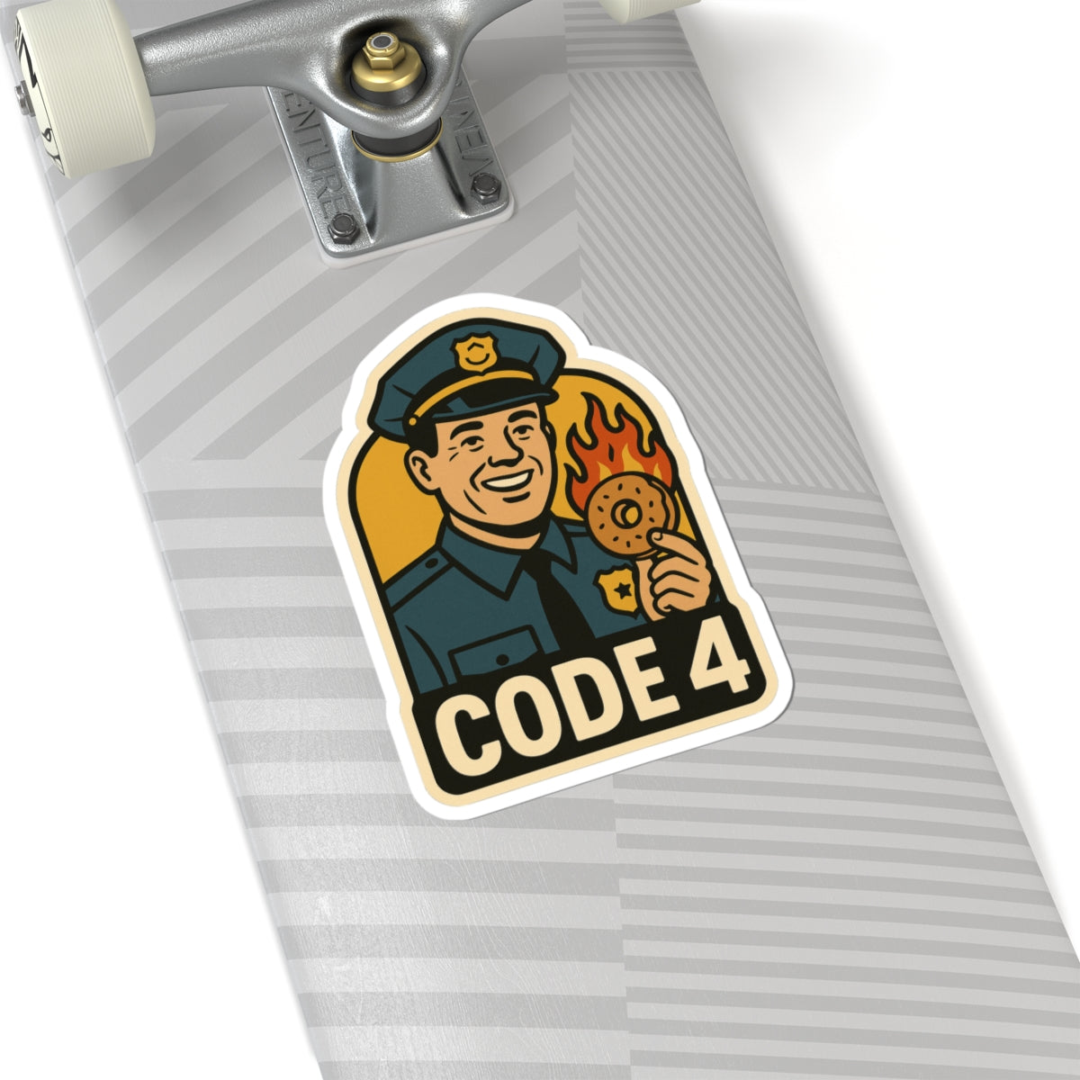 Code 4 Sticker — "Everything’s Okay" Humorous Cop Lingo Kiss-Cut Sticker