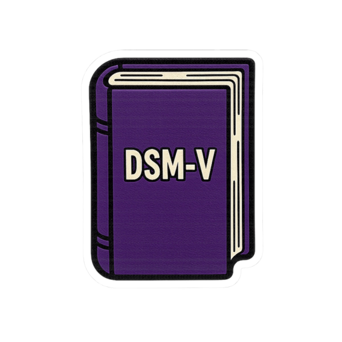 DSM‑V Purple Book Sticker — Psychiatry & Psychology Laptop Decal