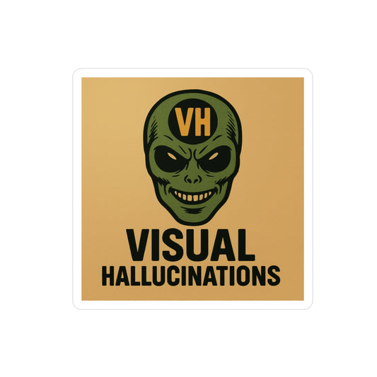Visual Hallucinations Skull Sticker — Kiss-Cut Vinyl Decal