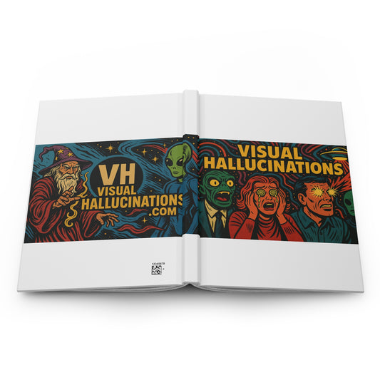 Visual Hallucinations Hardcover Journal — Retro Psychedelic Art Notebook