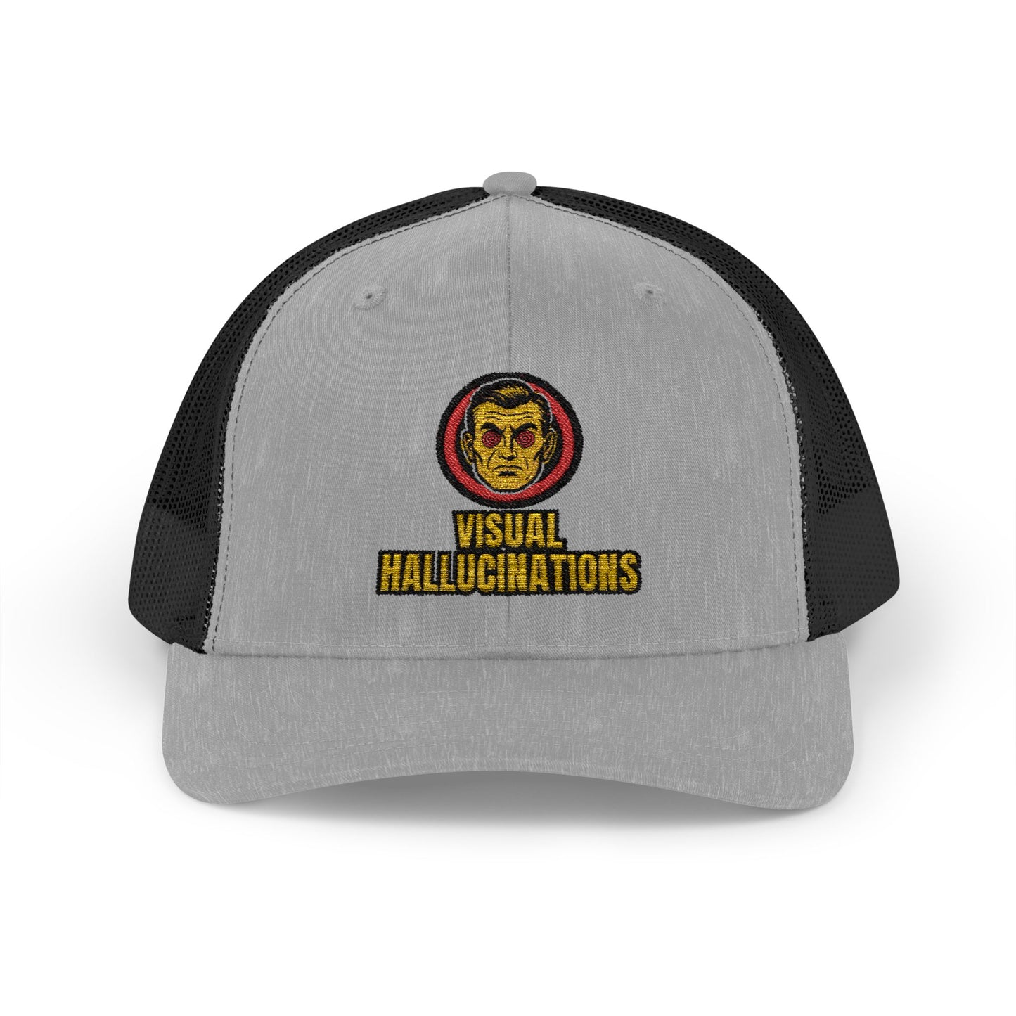 Trucker Cap — Vintage Logo ‘Visual Hallucinations’ Embroidered Snapback