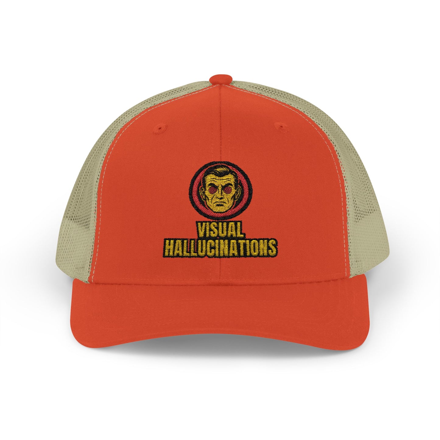Trucker Cap — Vintage Logo ‘Visual Hallucinations’ Embroidered Snapback