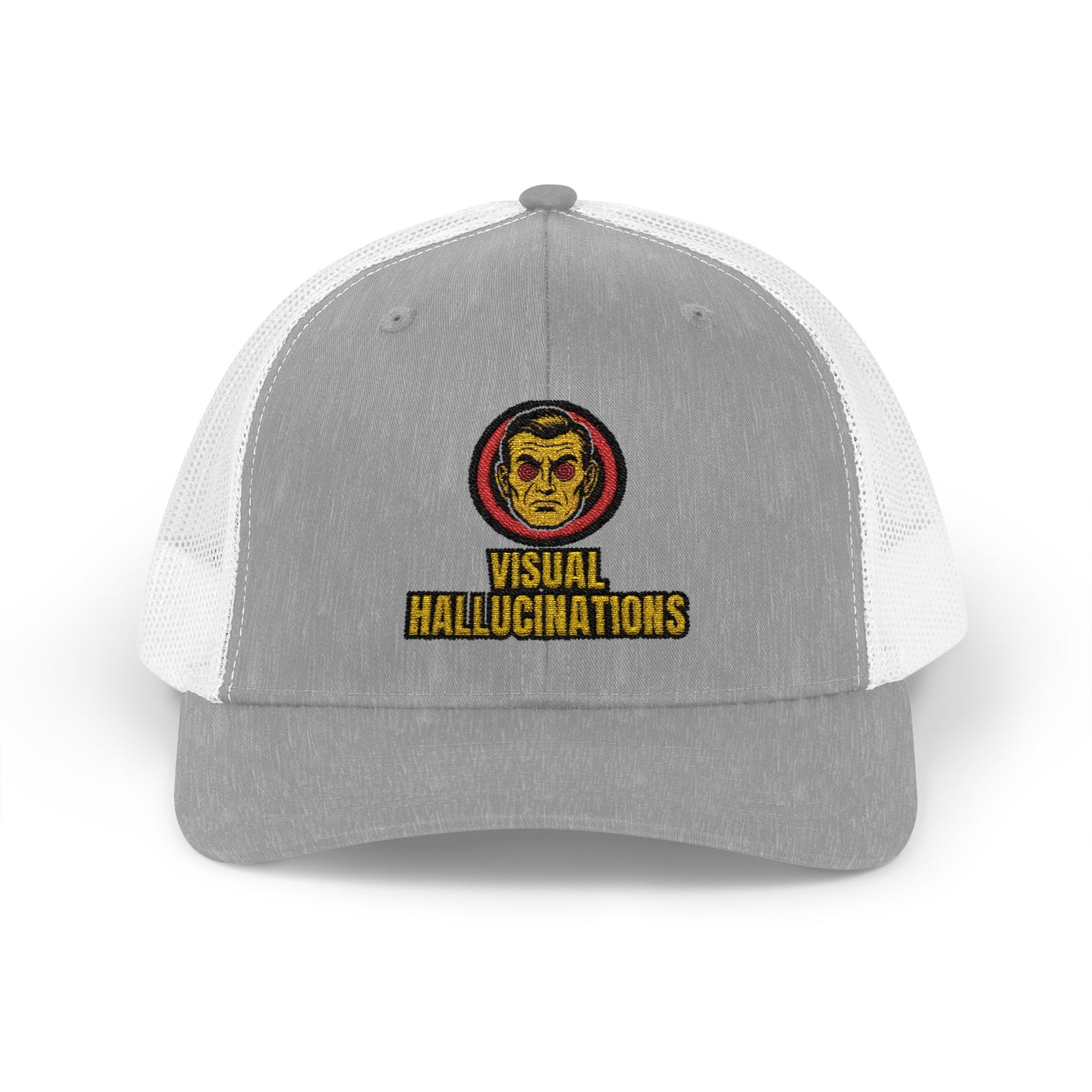 Trucker Cap — Vintage Logo ‘Visual Hallucinations’ Embroidered Snapback
