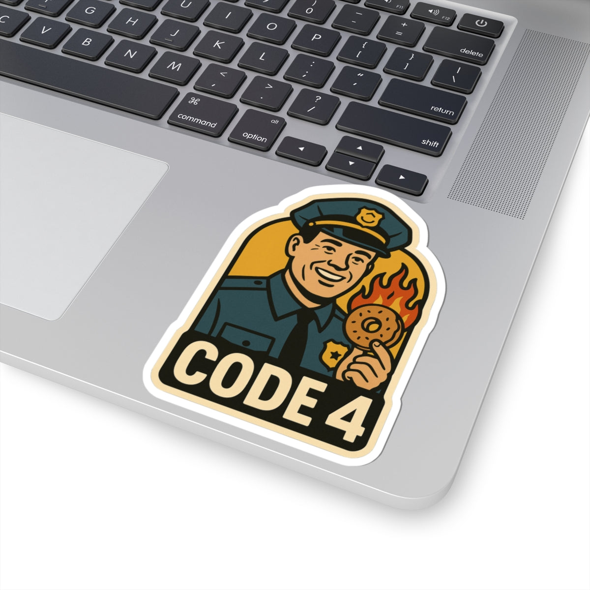 Code 4 Sticker — "Everything’s Okay" Humorous Cop Lingo Kiss-Cut Sticker