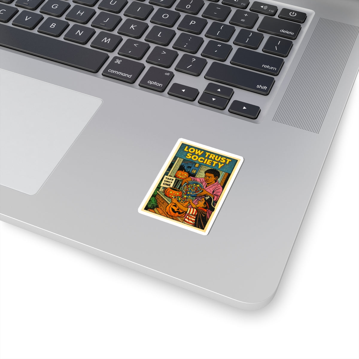 Low Trust Society Halloween Sticker — 'Take Only One' Dark Humor Kiss-Cut Sticker