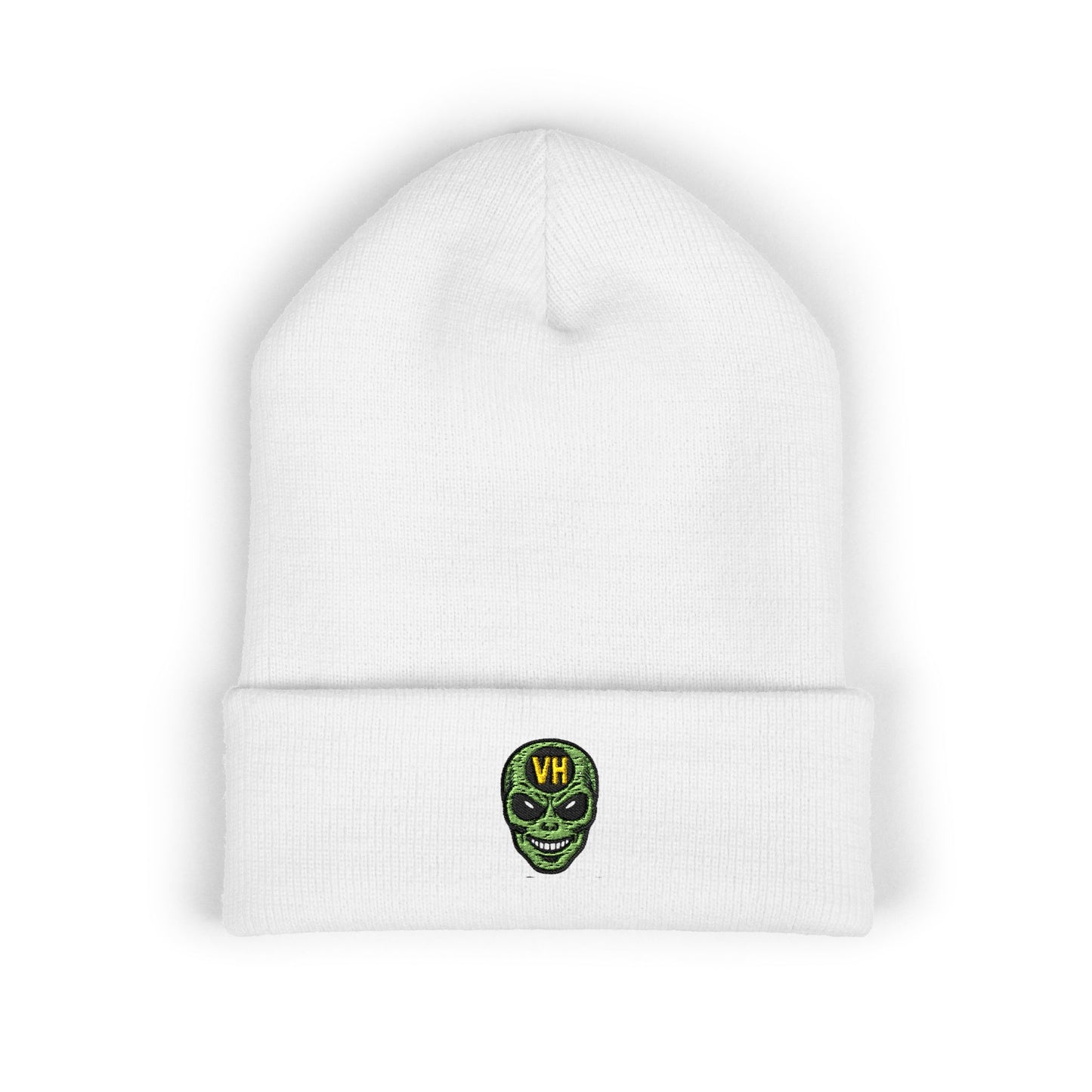 Schizo Alien Comic Beanie — '5150' Psychiatric Nurse & Social Worker Dark Humor Embroidered Cuffed Beanie