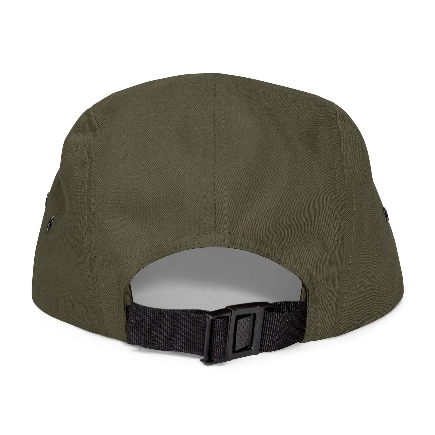 Embroidered VH Logo 5-Panel Cap — Khaki Cotton Camper Hat