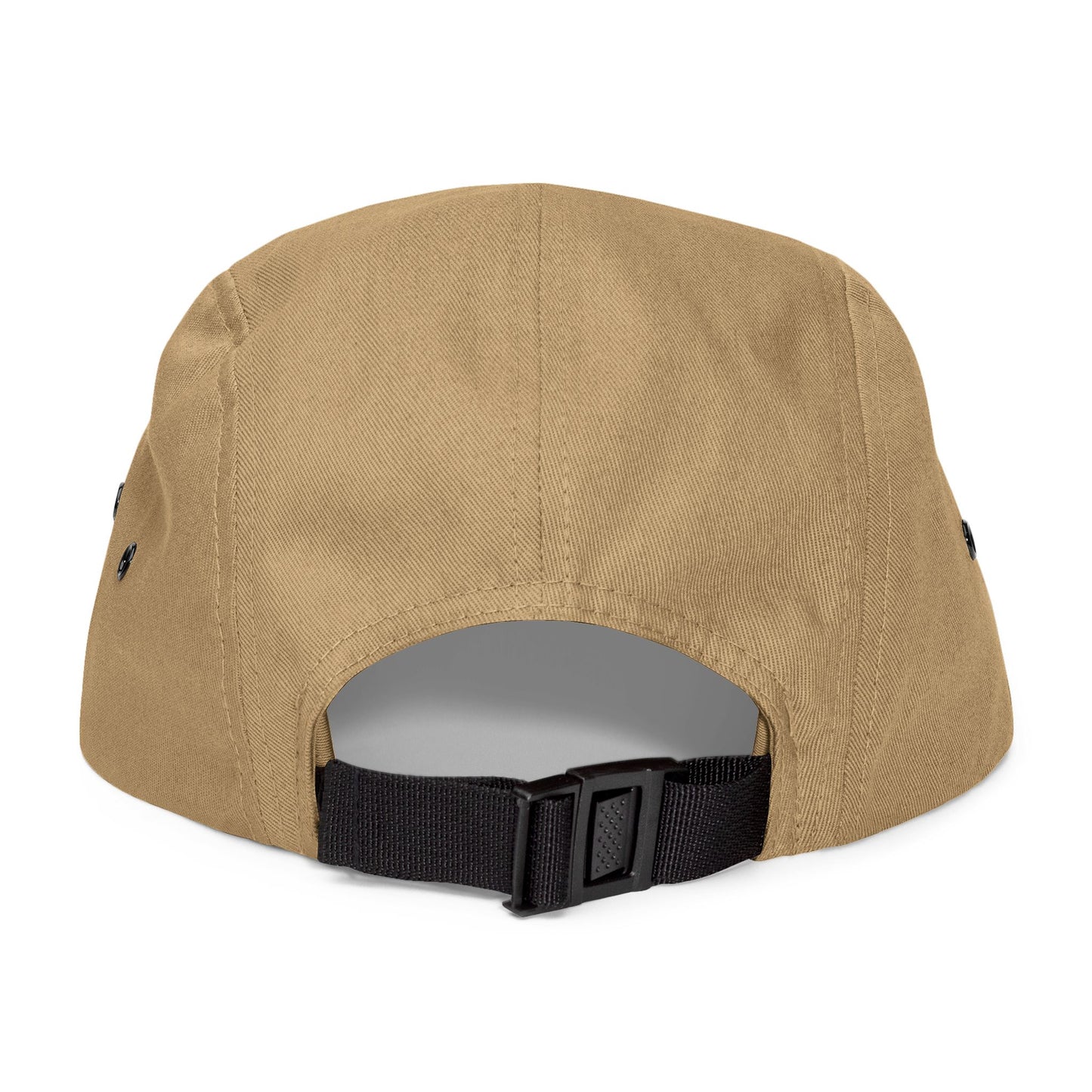 Embroidered VH Logo 5-Panel Cap — Khaki Cotton Camper Hat