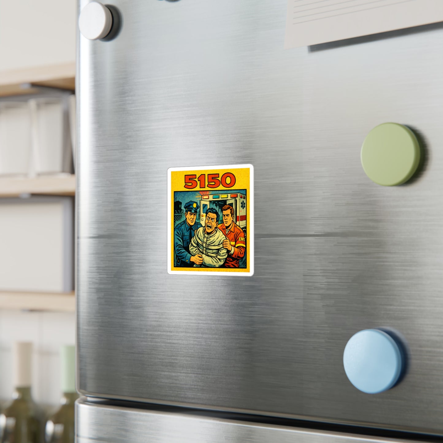 Kiss-Cut Vinyl Decal — Retro Emergency Rescue 5150 Sticker