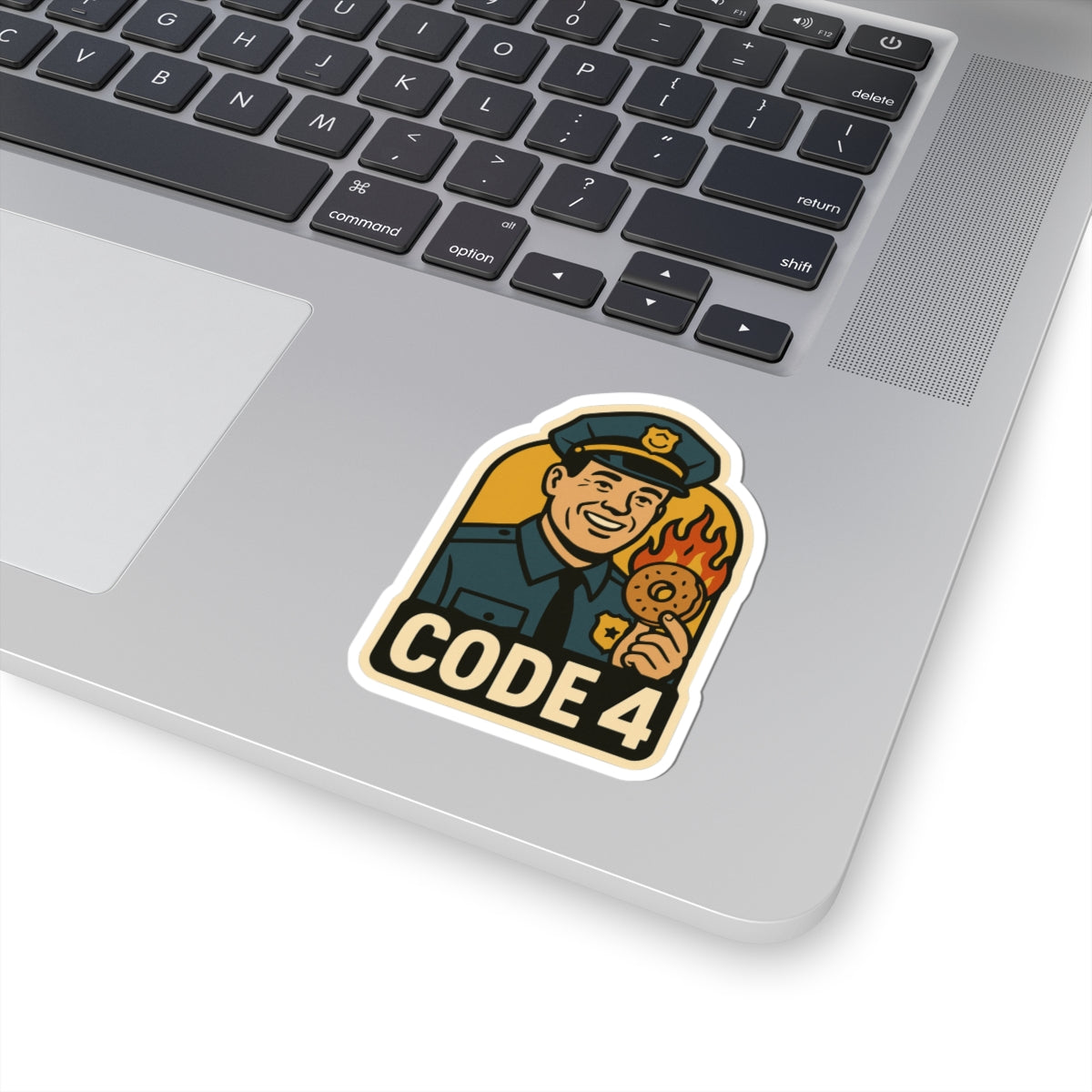 Code 4 Sticker — "Everything’s Okay" Humorous Cop Lingo Kiss-Cut Sticker
