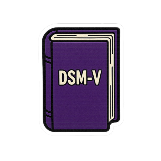 DSM‑V Purple Book Sticker — Psychiatry & Psychology Laptop Decal