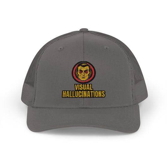 Trucker Cap — Vintage Logo ‘Visual Hallucinations’ Embroidered Snapback